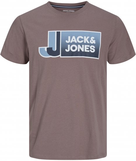 Jack & Jones Logan T-Shirt Brown - Tričká - Nadrozmerné tričká - 2XL-14XL