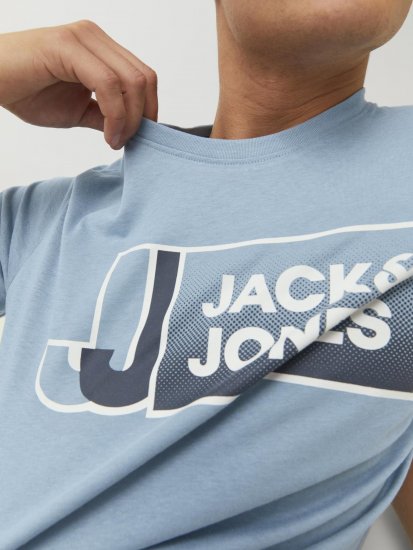 Jack & Jones Logan T-Shirt Turquoise - Tričká - Nadrozmerné tričká - 2XL-14XL