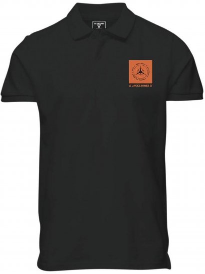 Jack & Jones Conrad Polo Short Sleeve Black - Polokošele - Polokošele 2XL-8XL