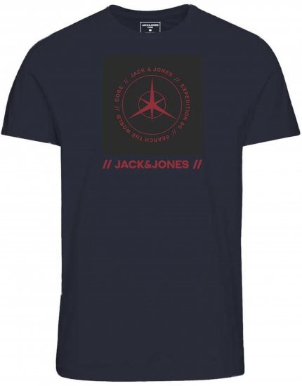 Jack & Jones Conrad T-Shirt Navy - Tričká - Nadrozmerné tričká - 2XL-14XL
