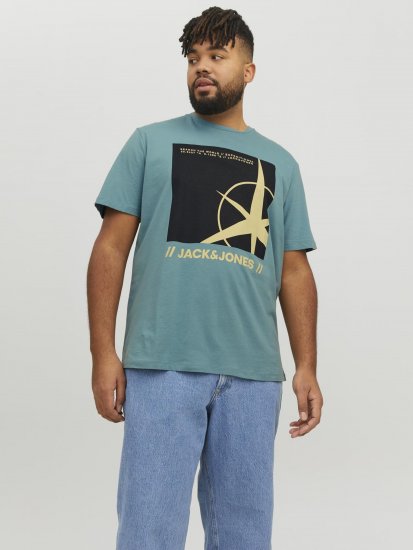 Jack & Jones Conrad T-Shirt Grey - Tričká - Nadrozmerné tričká - 2XL-14XL