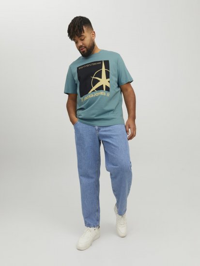 Jack & Jones Conrad T-Shirt Grey - Tričká - Nadrozmerné tričká - 2XL-14XL