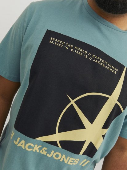 Jack & Jones Conrad T-Shirt Grey - Tričká - Nadrozmerné tričká - 2XL-14XL