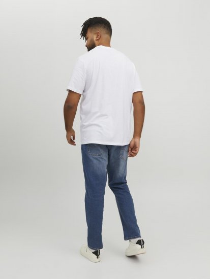 Jack & Jones Conrad T-Shirt White - Tričká - Nadrozmerné tričká - 2XL-14XL