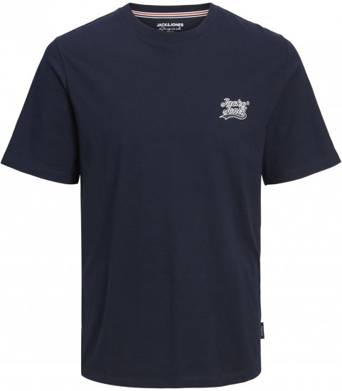 Jack & Jones Trevor T-Shirt Navy - Tričká - Nadrozmerné tričká - 2XL-14XL