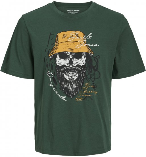 Jack & Jones Roxbury T-Shirt Green - Tričká - Nadrozmerné tričká - 2XL-14XL