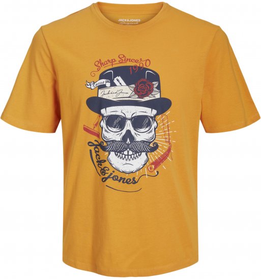 Jack & Jones Roxbury T-Shirt Orange - Tričká - Nadrozmerné tričká - 2XL-14XL