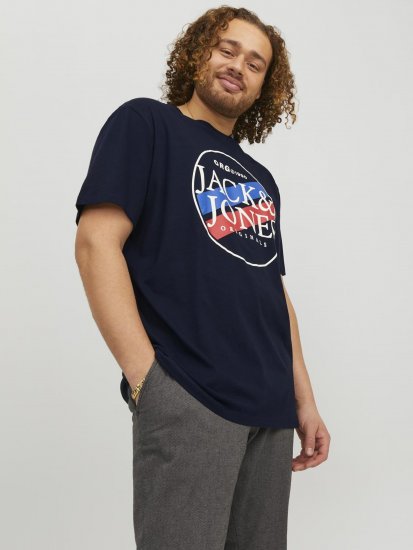 Jack & Jones Codyy T-Shirt Navy - Tričká - Nadrozmerné tričká - 2XL-14XL