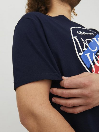 Jack & Jones Codyy T-Shirt Navy - Tričká - Nadrozmerné tričká - 2XL-14XL