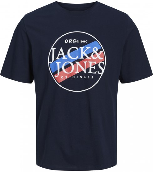 Jack & Jones Codyy T-Shirt Navy - Tričká - Nadrozmerné tričká - 2XL-14XL