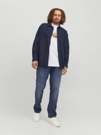 Jack & Jones Copenhagen Photo T-Shirt White - Tričká - Nadrozmerné tričká - 2XL-14XL