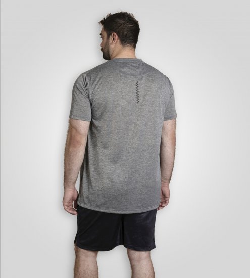D555 Retford T-Shirt Lightweight Peach Finished Grey - Tričká - Nadrozmerné tričká - 2XL-14XL