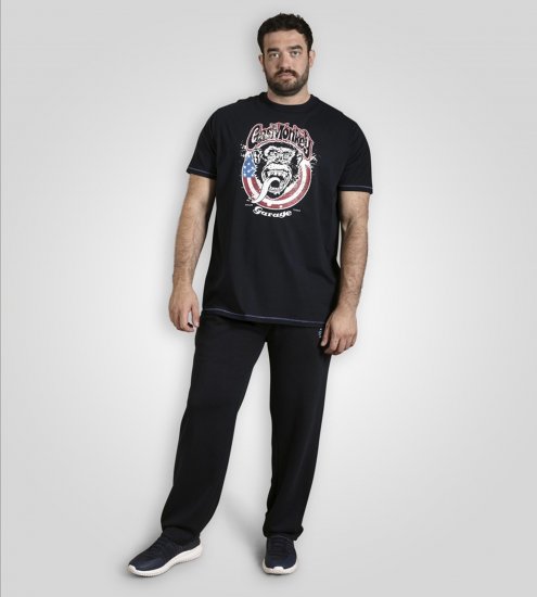 D555 Birkenhead T-Shirt Gas Monkey Garage Navy - Tričká - Nadrozmerné tričká - 2XL-14XL