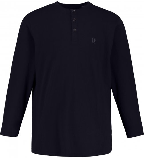 JP1880 Henley T-Shirt Long Sleeve Dark Navy TALL - PÁNSKE OBLEČENIE MT-6XLT - Veľkosti pre VYSOKÝCH