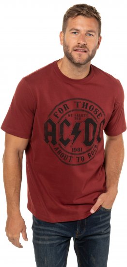 JP1880 AC/DC T-Shirt Rust Red - Tričká s kapelami - 