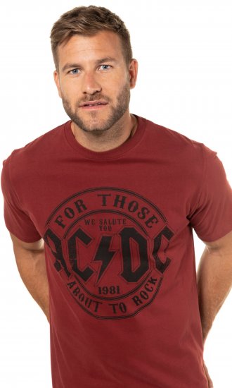JP1880 AC/DC T-Shirt Rust Red - Tričká s kapelami - 
