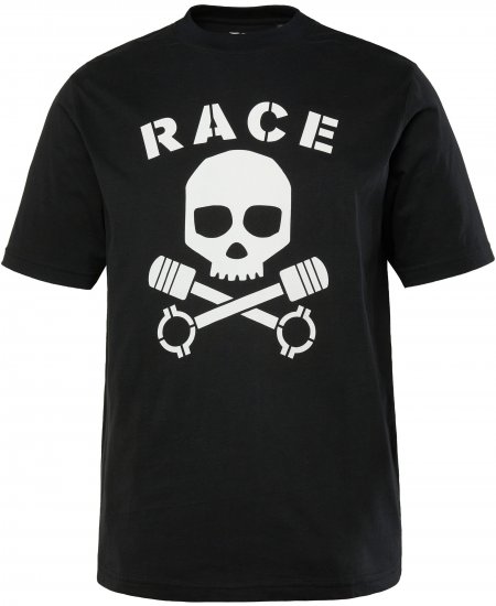 JP1880 T-Shirt Short Sleeve Skull Race Black - Tričká - Nadrozmerné tričká - 2XL-14XL