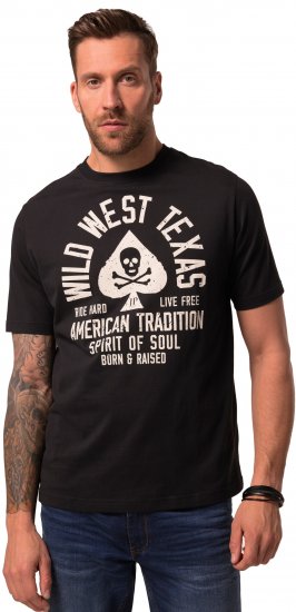 JP1880 T-Shirt 2-Pack Wild West Black And White - Tričká - Nadrozmerné tričká - 2XL-14XL