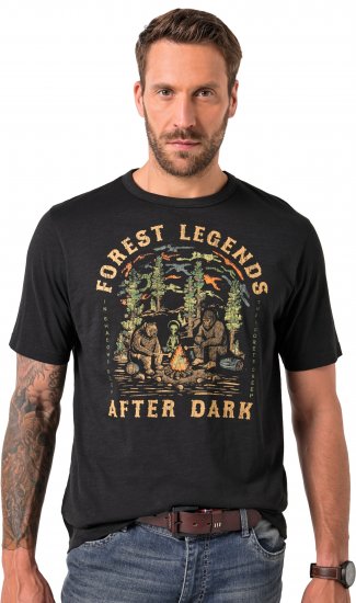 JP1880 T-Shirt Short Sleeve Forest Legends Black - Tričká - Nadrozmerné tričká - 2XL-14XL