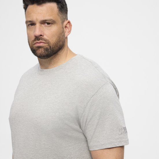 North Latitude T-Shirt O-Neck Grey Melange TALL - TALL tričká - TALL Tričká