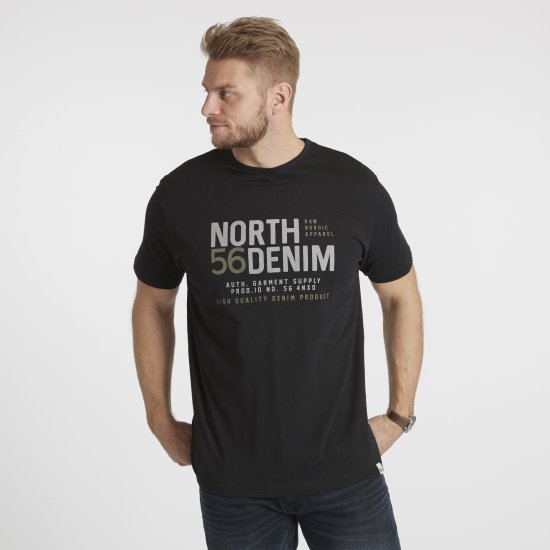 North Latitude Denim Printed T-Shirt Black TALL - TALL tričká - TALL Tričká