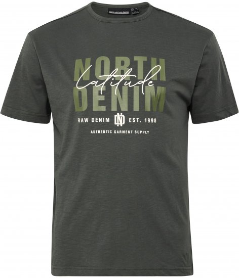 North Latitude Denim Printed Logo T-Shirt Dark Green TALL - TALL tričká - TALL Tričká