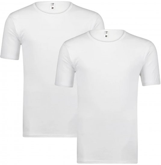 Adamo Royal Fine Ribbed Under-T-shirt 2-Pack White - Spodná bielizeň - Spodné Prádlo 2XL-8XL