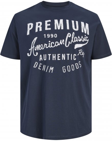 Jack & Jones Alex Tričko Tmavomodré - Tričká - Nadrozmerné tričká - 2XL-14XL