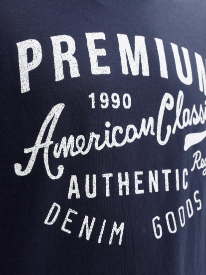 Jack & Jones Alex Tričko Tmavomodré - Tričká - Nadrozmerné tričká - 2XL-14XL