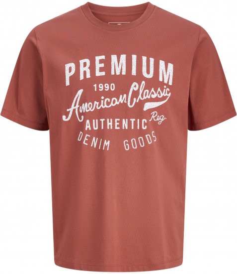 Jack & Jones Alex Tričko Červené - Tričká - Nadrozmerné tričká - 2XL-14XL