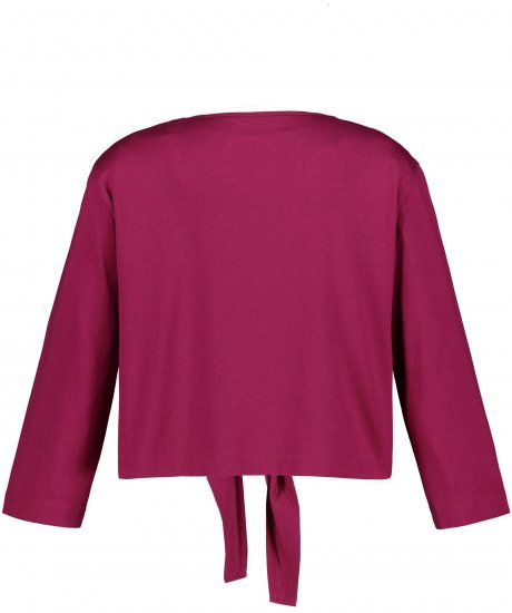 Ulla Popken Versatile Surplice Wrap Tie Hem Bolero Top Magnolia Red - Tričká - 