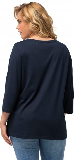 Ulla Popken City Name Graphic Tee Navy - Potlačené tričká pre ženy - 