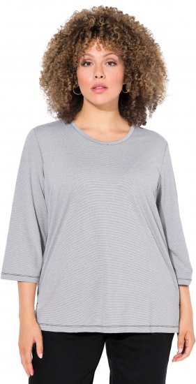 Ulla Popken Decorative Seam Short Sleeve Tee Grey - Tričká - 