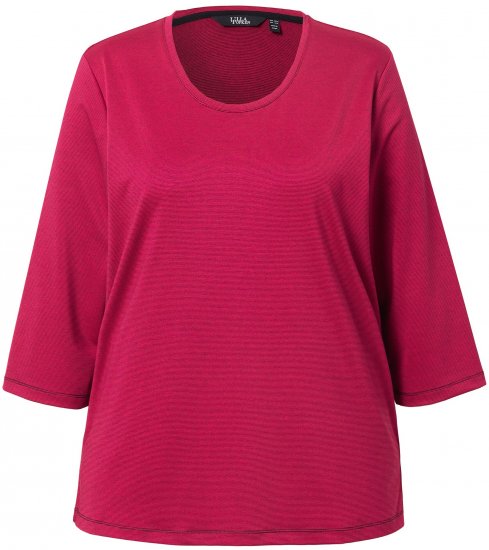Ulla Popken Decorative Seam Short Sleeve Tee Red - Tričká - 