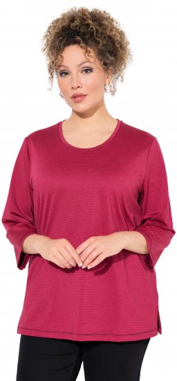 Ulla Popken Decorative Seam Short Sleeve Tee Red - Tričká - 
