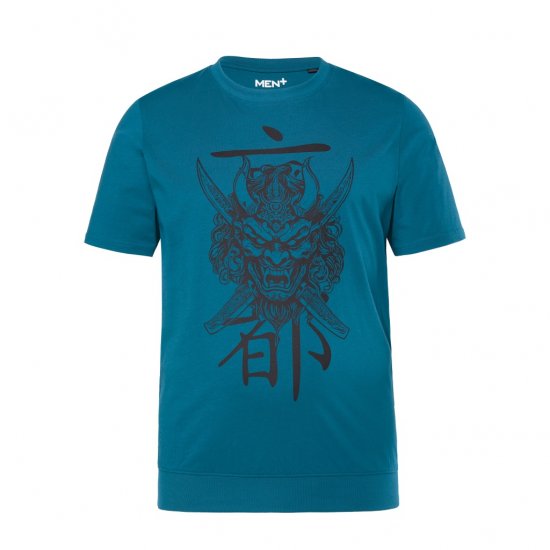 Men Plus T-Shirt Short Sleeve Lagoon Green - Tričká - Nadrozmerné tričká - 2XL-14XL