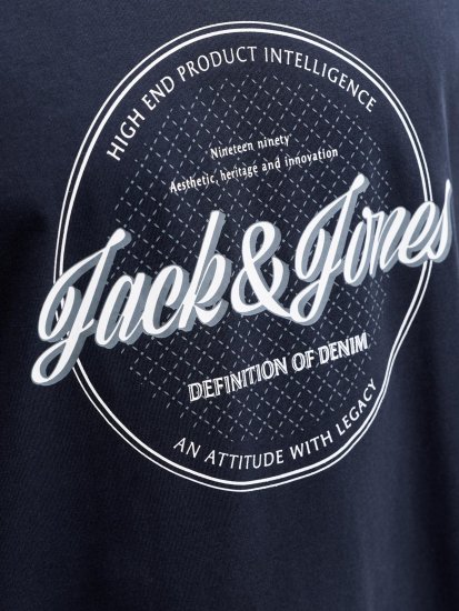 Jack & Jones Dover Denim O-Neck T-Shirt Blue - Tričká - Nadrozmerné tričká - 2XL-14XL