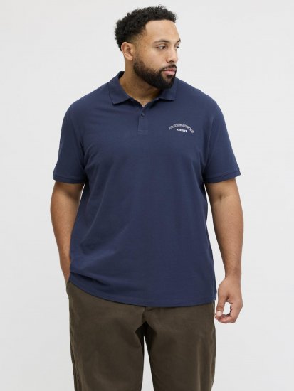 Jack & Jones College Logo Short Sleeve Polo Shirt Blue - Polokošele - Polokošele 2XL-8XL