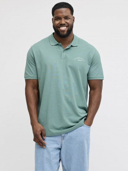 Jack & Jones College Logo Short Sleeve Polo Turquoise - Polokošele - Polokošele 2XL-8XL