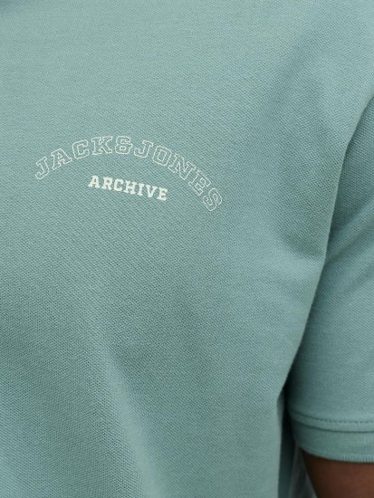 Jack & Jones College Logo Short Sleeve Polo Turquoise - Polokošele - Polokošele 2XL-8XL
