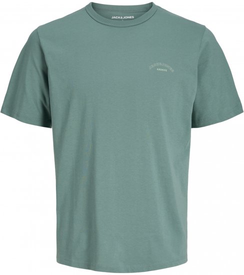 Jack & Jones College Logo Crew Neck T-Shirt Turquoise - Tričká - Nadrozmerné tričká - 2XL-14XL
