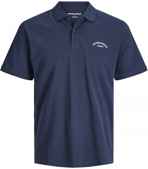 Jack & Jones College Logo Short Sleeve Polo Shirt Blue - Polokošele - Polokošele 2XL-8XL
