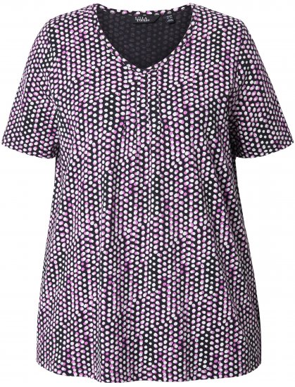 Ulla Popken So Many Dots Tee Light Heather - Potlačené tričká pre ženy - 