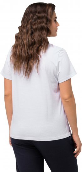 Ulla Popken BISOUS Short Sleeve Graphic Tee Snow White - Potlačené tričká pre ženy - 