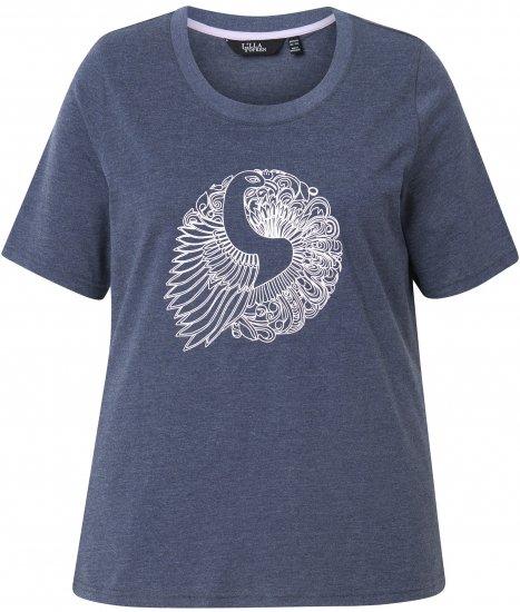 Ulla Popken Peacock Short Sleeve Graphic Tee - Potlačené tričká pre ženy - 