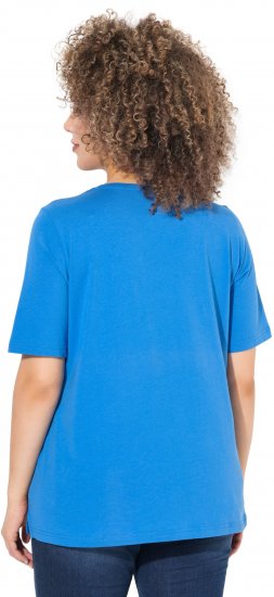 Ulla Popken Shell Picker Club Short Sleeve Graphic Tee Teal Blue - DÁMSKE OBLEČENIE 40-66 - 