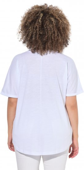 Ulla Popken Drinks And Sunset Graphic Tee Snow White - Potlačené tričká pre ženy - 