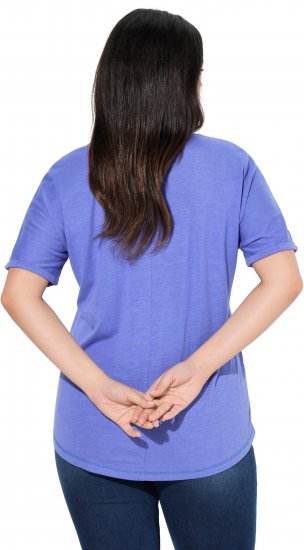 Ulla Popken Lady Of The Moon Short Sleeve Graphic Tee Lavender - Potlačené tričká pre ženy - 
