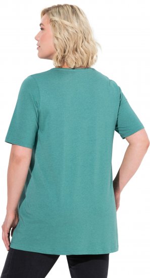 Ulla Popken Essential Front Pleat Tee Green - Tričká - 