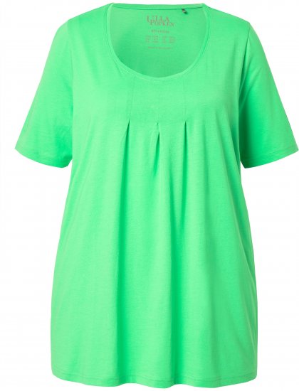 Ulla Popken Essential Front Pleat Tee Mint Green - Tričká - 